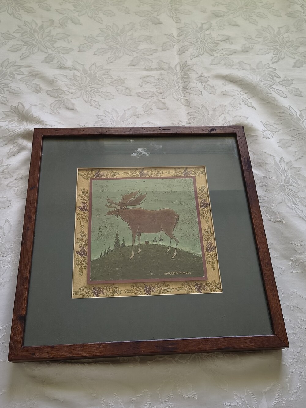 Warren Kimble Folk Mouse Wood Framed Print Art